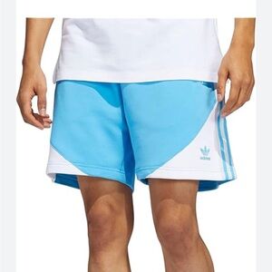 Adidas Original SST Fleece Shorts Mens Size S 6" inseam HC2092 Vivid Blue White